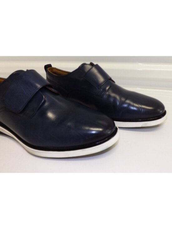 Cole Haan Mens GrandEvolution Navy Dark Purple Leather Monk Strap Shoes 11W main image 5